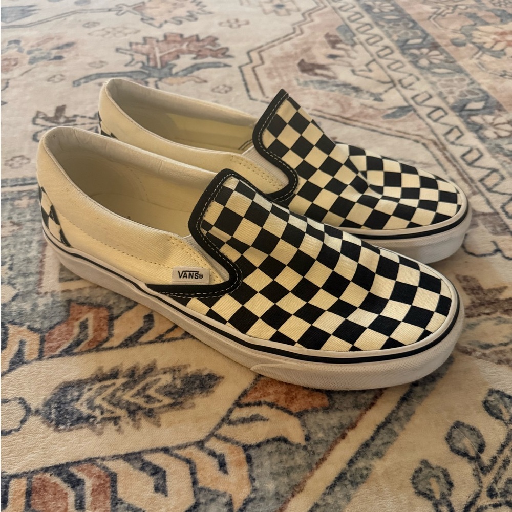 Classic black and white checkered vans